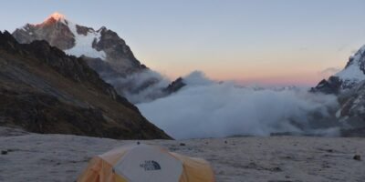 Satisfactory camp on the Ancascocha trek 5 days