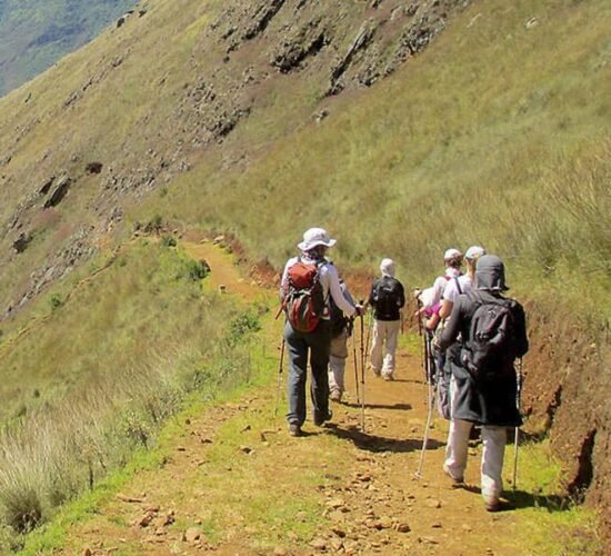 Our group of passengers happy to arrive in Choquequirao.