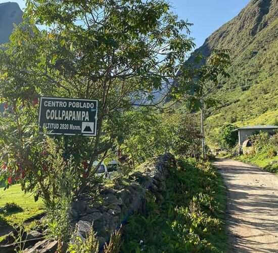 After a long walk we arrived at Collpapampa Choquequirao Trek 9 days we were surprised.