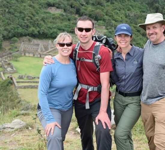 a beautiful photo in Choquequirao our passengers very happy