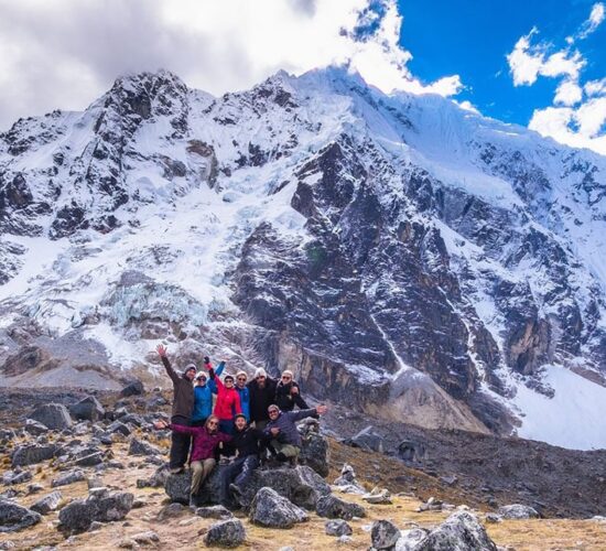 Salkantay pass and the Salkantay snowy mountain surprises us more and more.