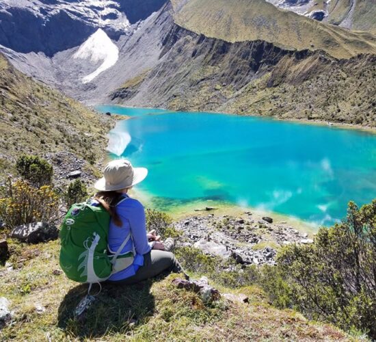 In the Salkantay trek 7 days we can also see the most famous lake in Cusco called Humantay Lake