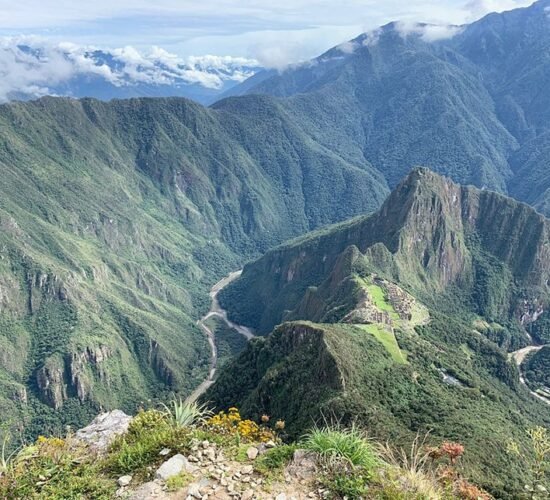 Beautiful view of Machu Picchu from Machu Picchu Mountain