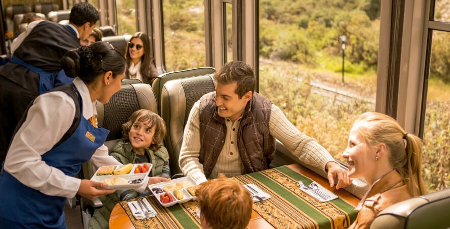 Discover the magic journey on board the PeruRail Vistadome Train 2 Snack on board Vistadome Train