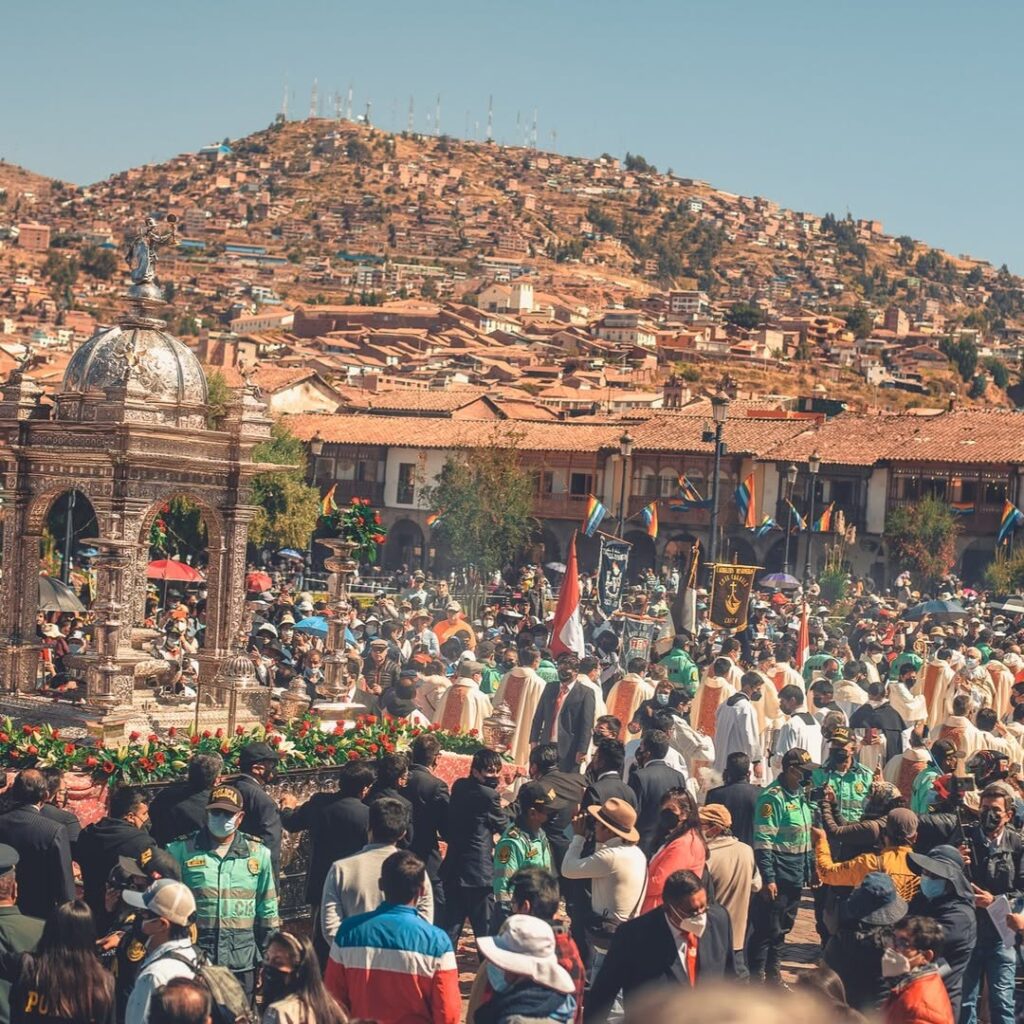 The Immortal Cusco and Corpus Christi filled with the faith and devotion of all its people, brotherhoods and festivals