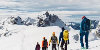Returning from the summit of Mount Jampa