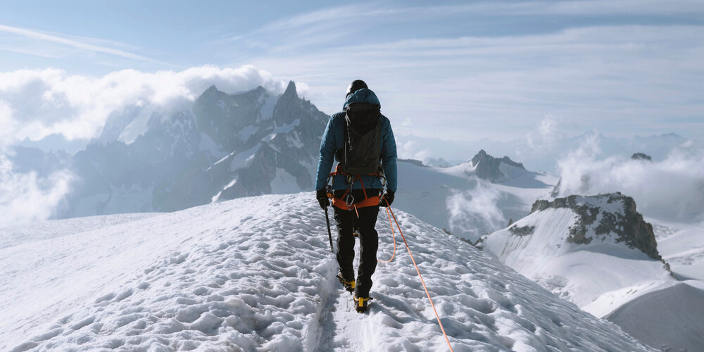 reaching the summit of Mount Jampa