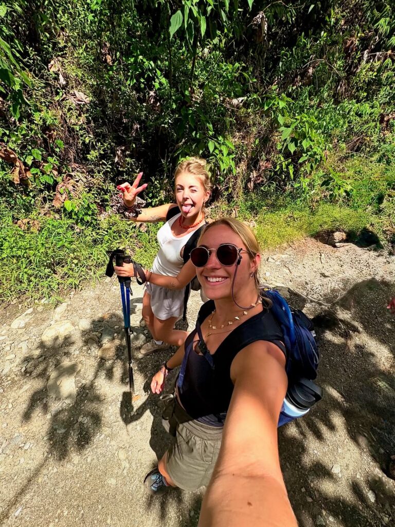 Tourists walking Salkantay