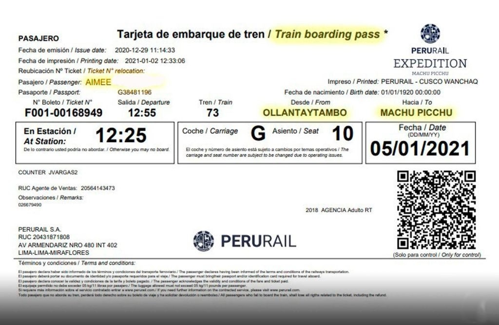 Train to Machu Picchu: Complete Guide 27 PeruRail Ticket
