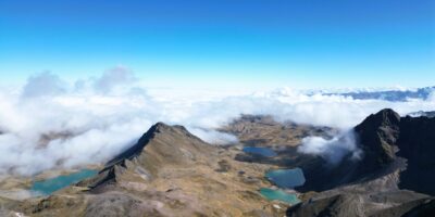 Beautiful view of the Ausangate lagoons Beautiful view of the Ausangate lagoons
