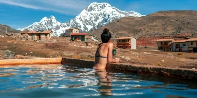 Enjoying the hot springs Enjoying the hot springs