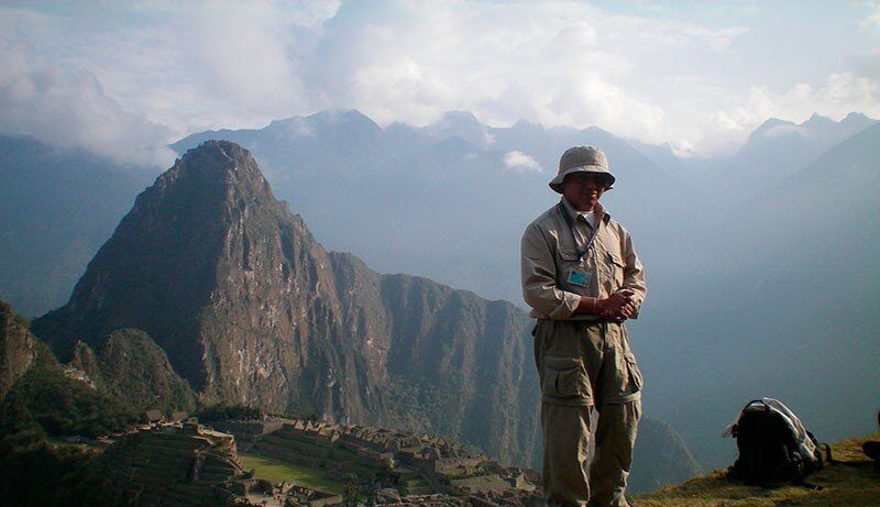 Tour guide in Machu Picchu