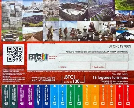 Cusco Tourist Ticket: Where to Buy It and What It Includes 1 Boleto Turístico del Cusco integral para Extranjeros