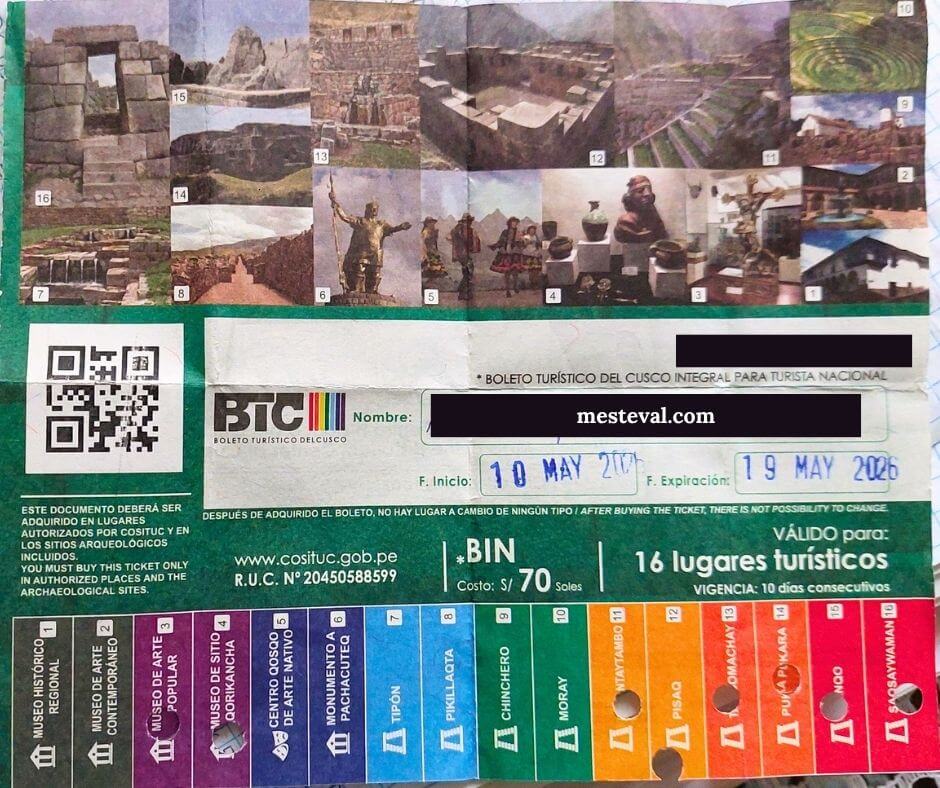 Cusco Tourist Ticket: Where to Buy It and What It Includes 3 Boleto Turístico del Cusco integral para Peruano