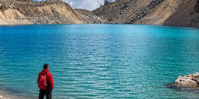 Beautiful view of the Salkantay Lagoon Beautiful view of the Salkantay Lagoon